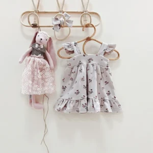 vintage floral ruffle strap dress baby cotton summer dress