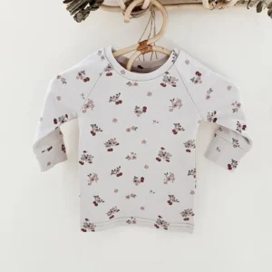 vintage cherry raglan sleeve top neutral baby shirt