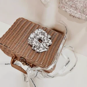 vintage floral hair scrunchie baby girl accessories